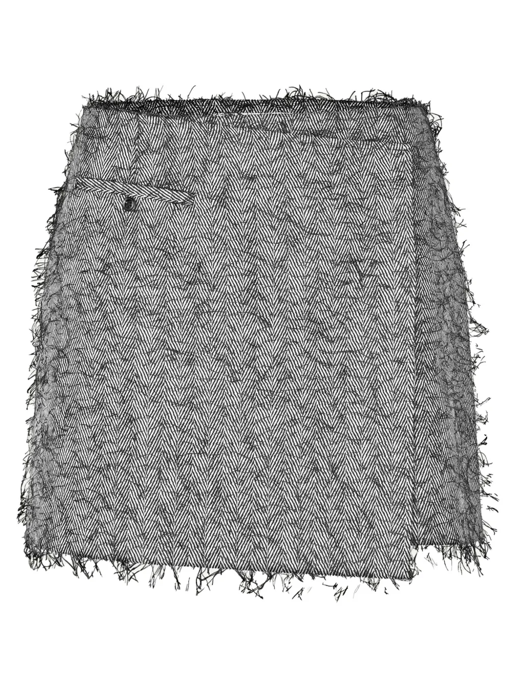 SAMSOE SAMSOE Saneem herringbone fringed mini skirt | Black | Image 1