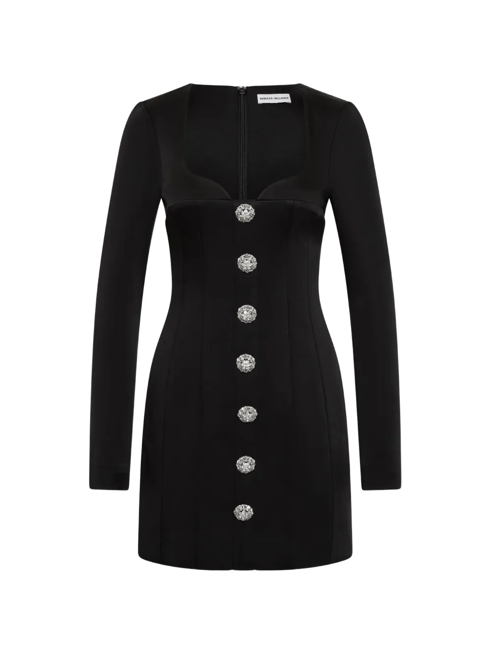 Rebecca Vallance Annaleigh mini-jurk met knopen Zwart