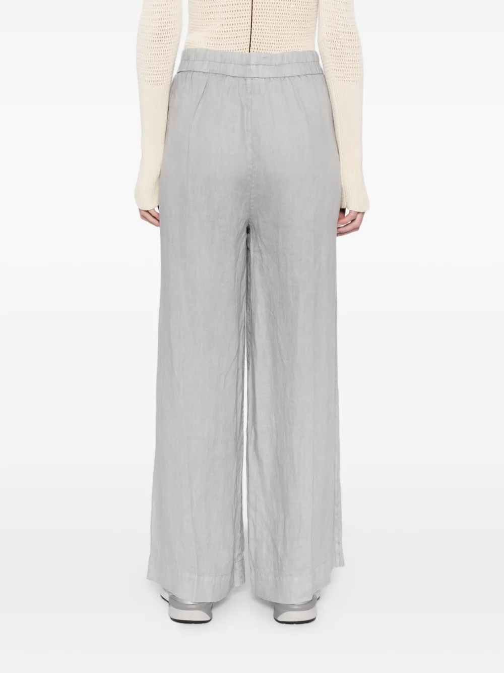 James Perse Linen Wide-leg Trousers In White