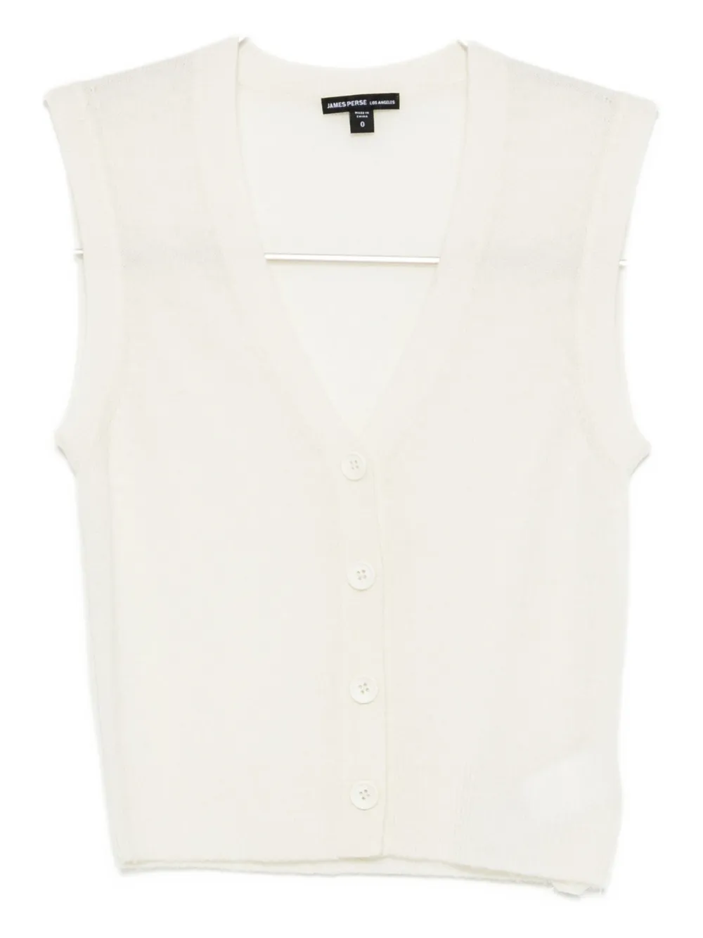 James Perse Cashmere Button-up Vest In White