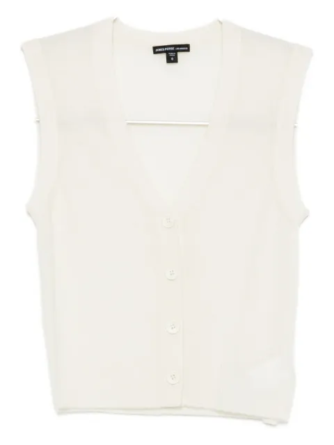 James Perse cashmere button-up vest