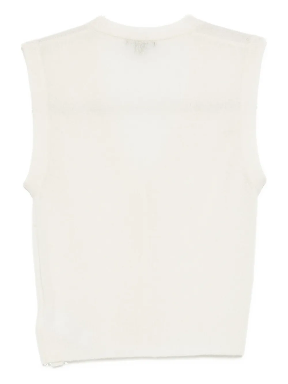James Perse Cashmere Button-up Vest In White