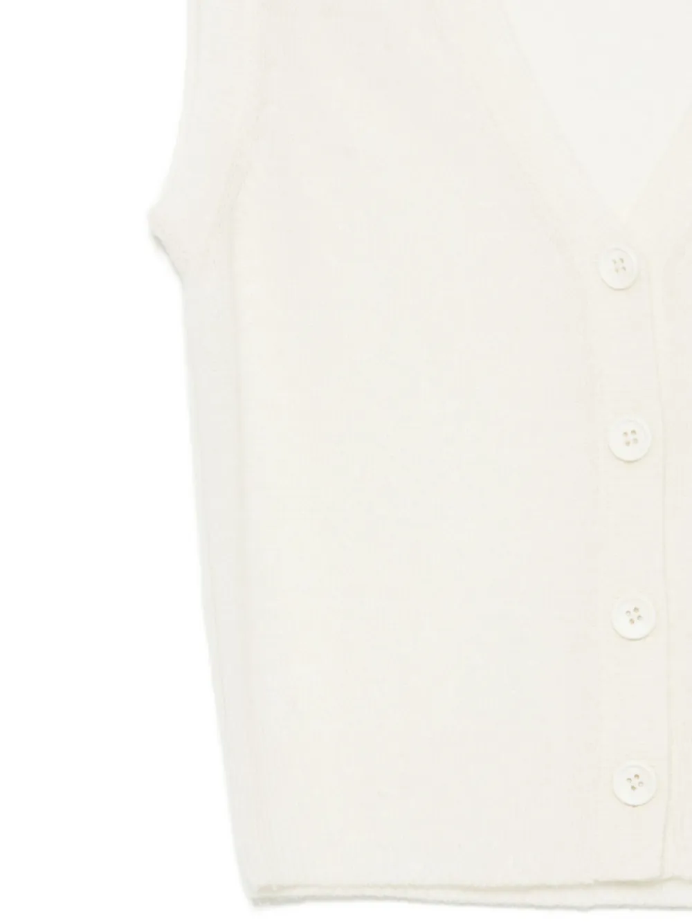 James Perse Cashmere Button-up Vest In White