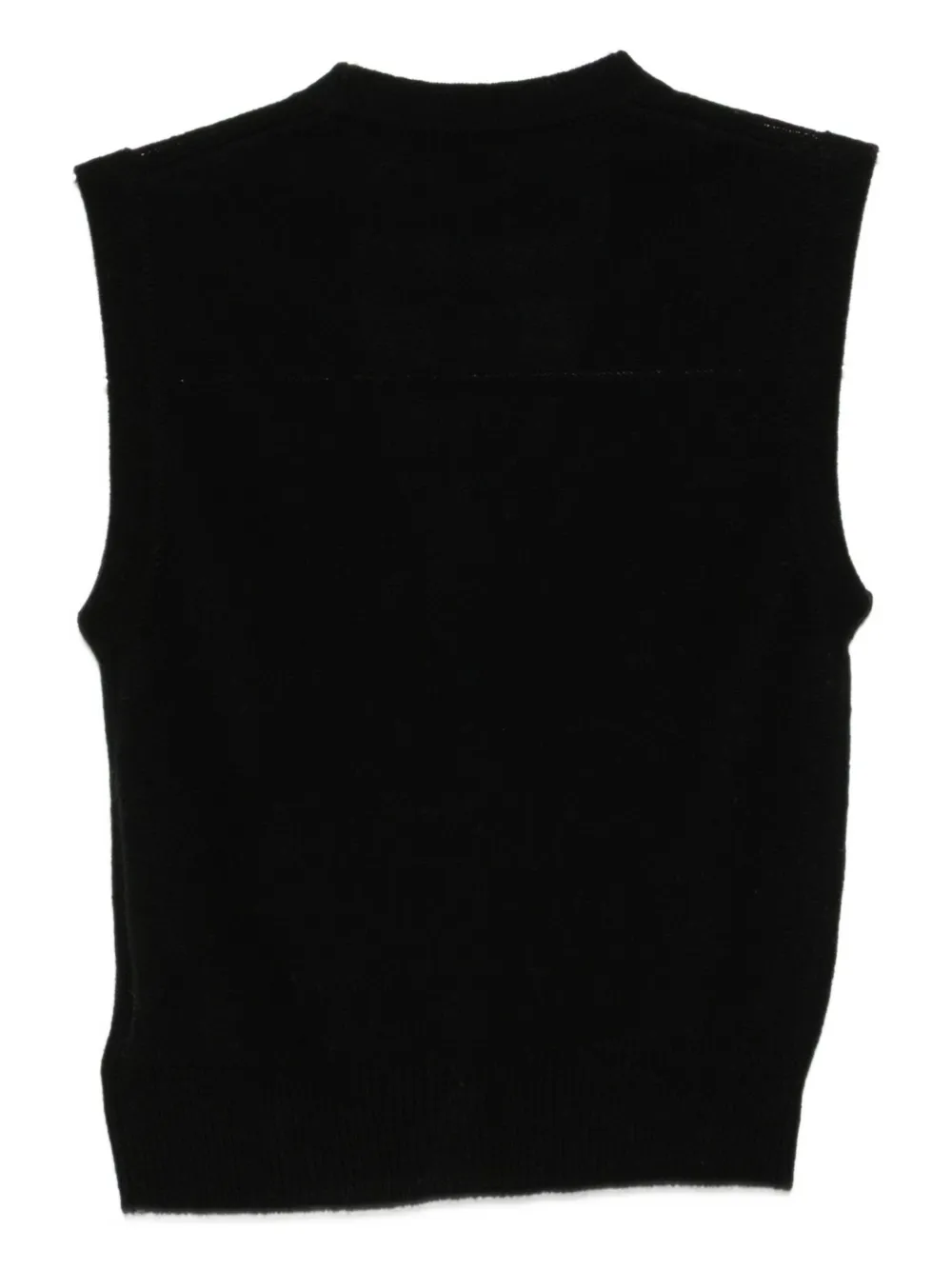 James Perse Cashmere Button-up Vest In Black