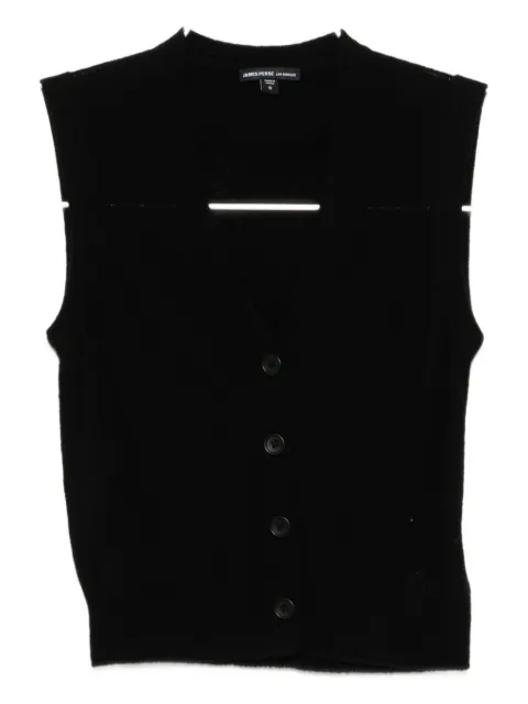 James Perse cashmere button-up vest