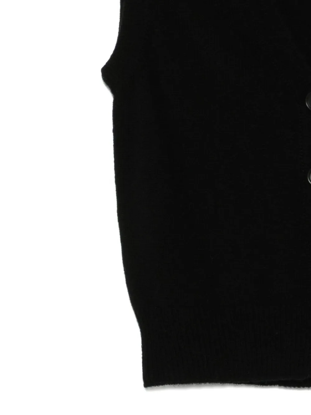James Perse Cashmere Button-up Vest In Black
