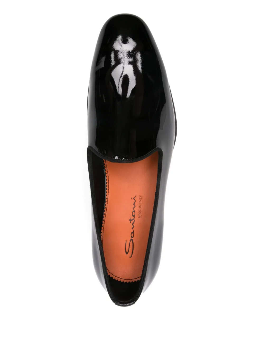 Santoni Lakleren loafers Zwart