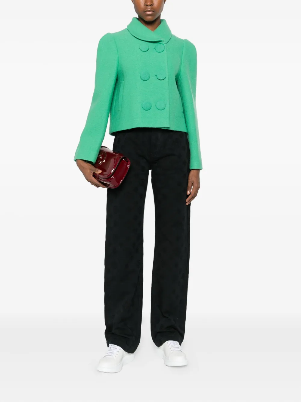 Casablanca monogram-print jeans - Zwart