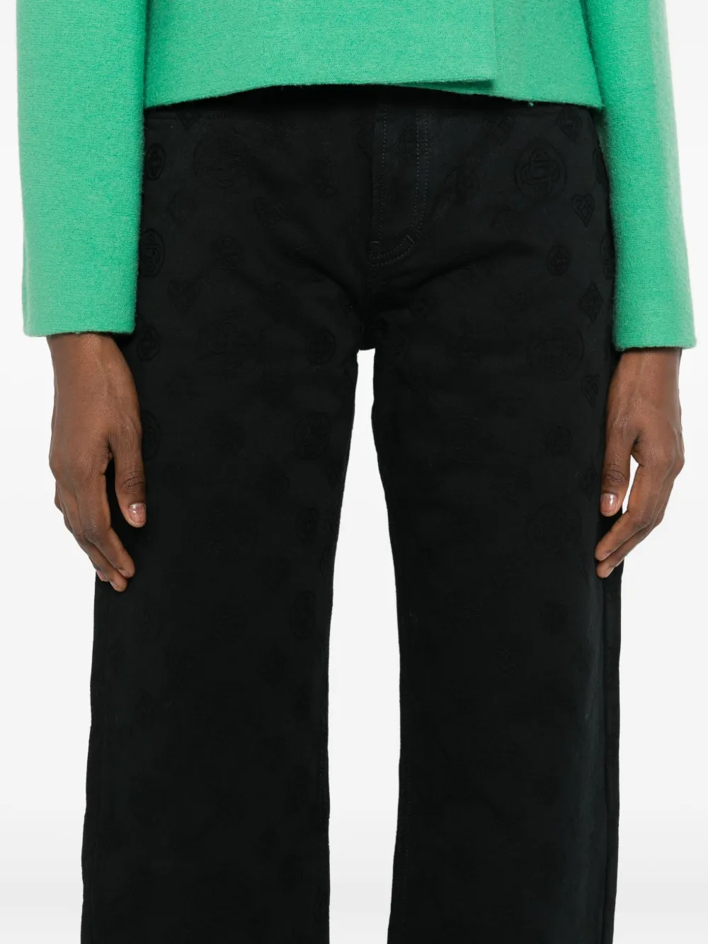 Casablanca Pet met monogram Zwart