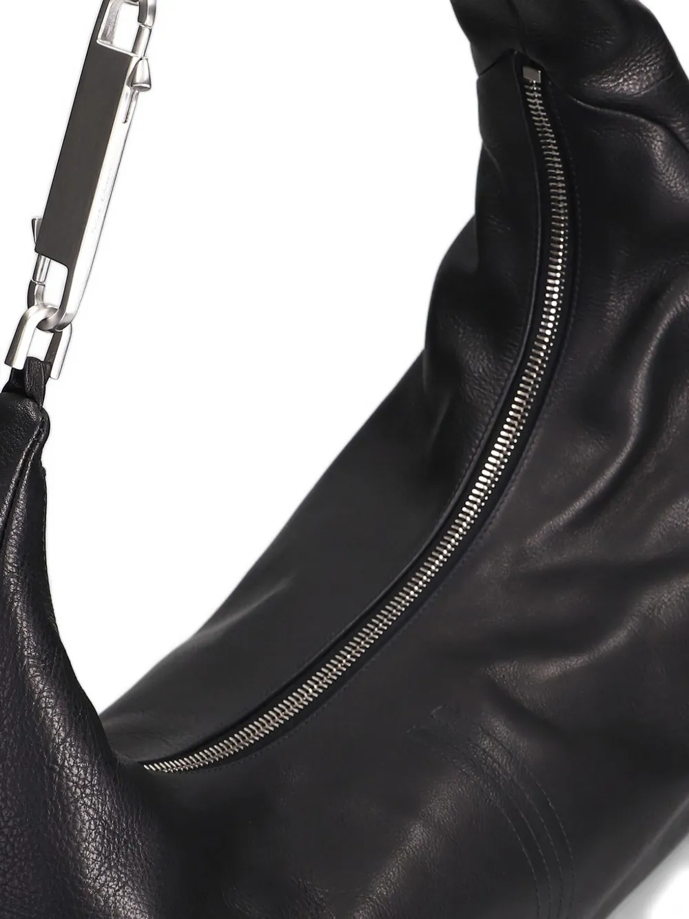 Rick Owens Gemini Leather Shoulder Bag In Black