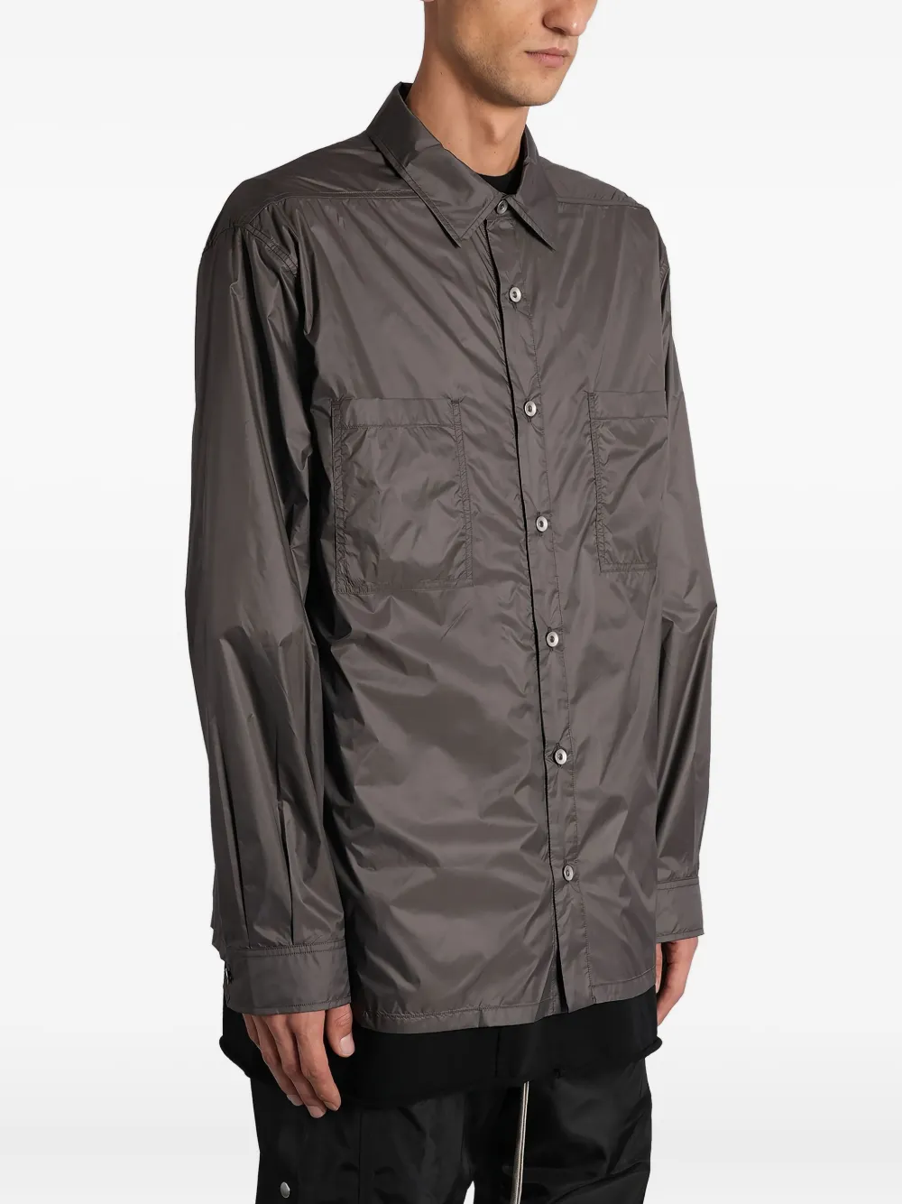 Rick Owens Drkshdw Pocket Overshirt In Brown