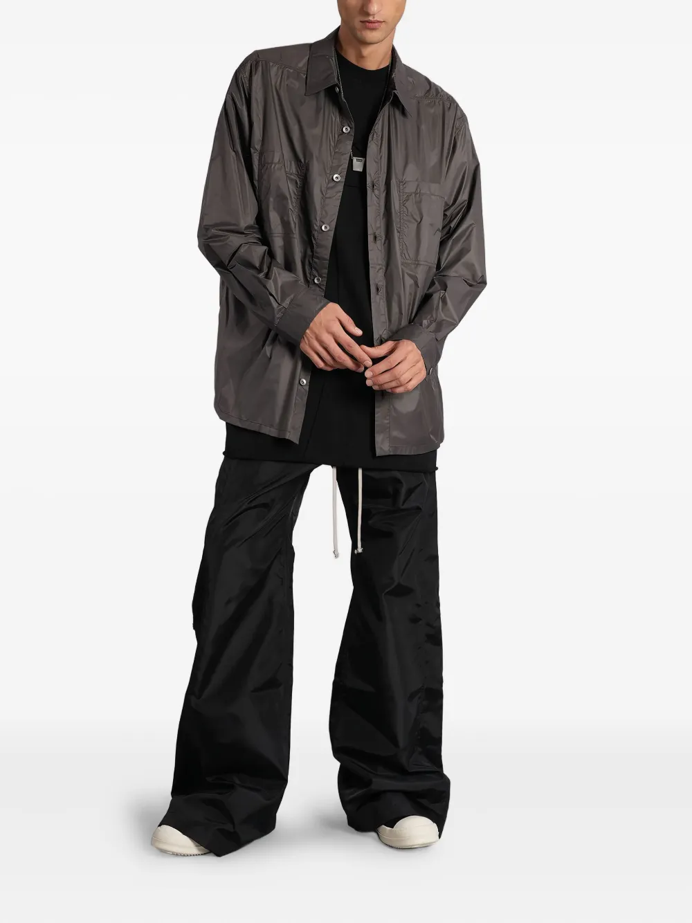 Rick Owens Drkshdw Pocket Overshirt In Brown
