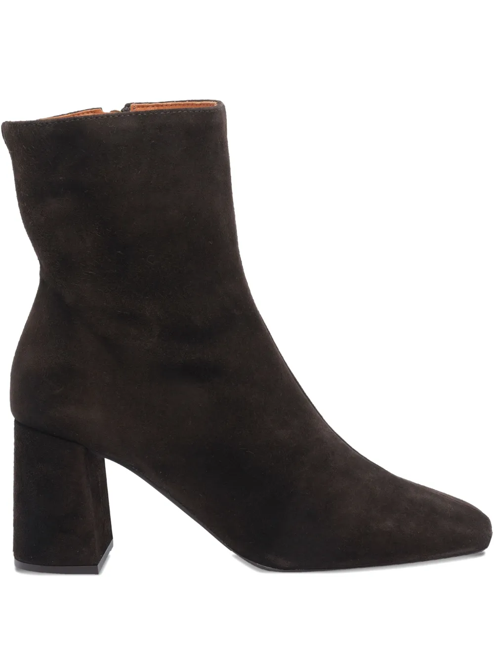 ANGEL ALARCON 75mm zip-detail block-heel boots Brown
