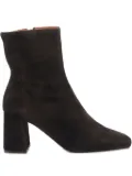ANGEL ALARCON 75mm zip-detail block-heel boots - Brown