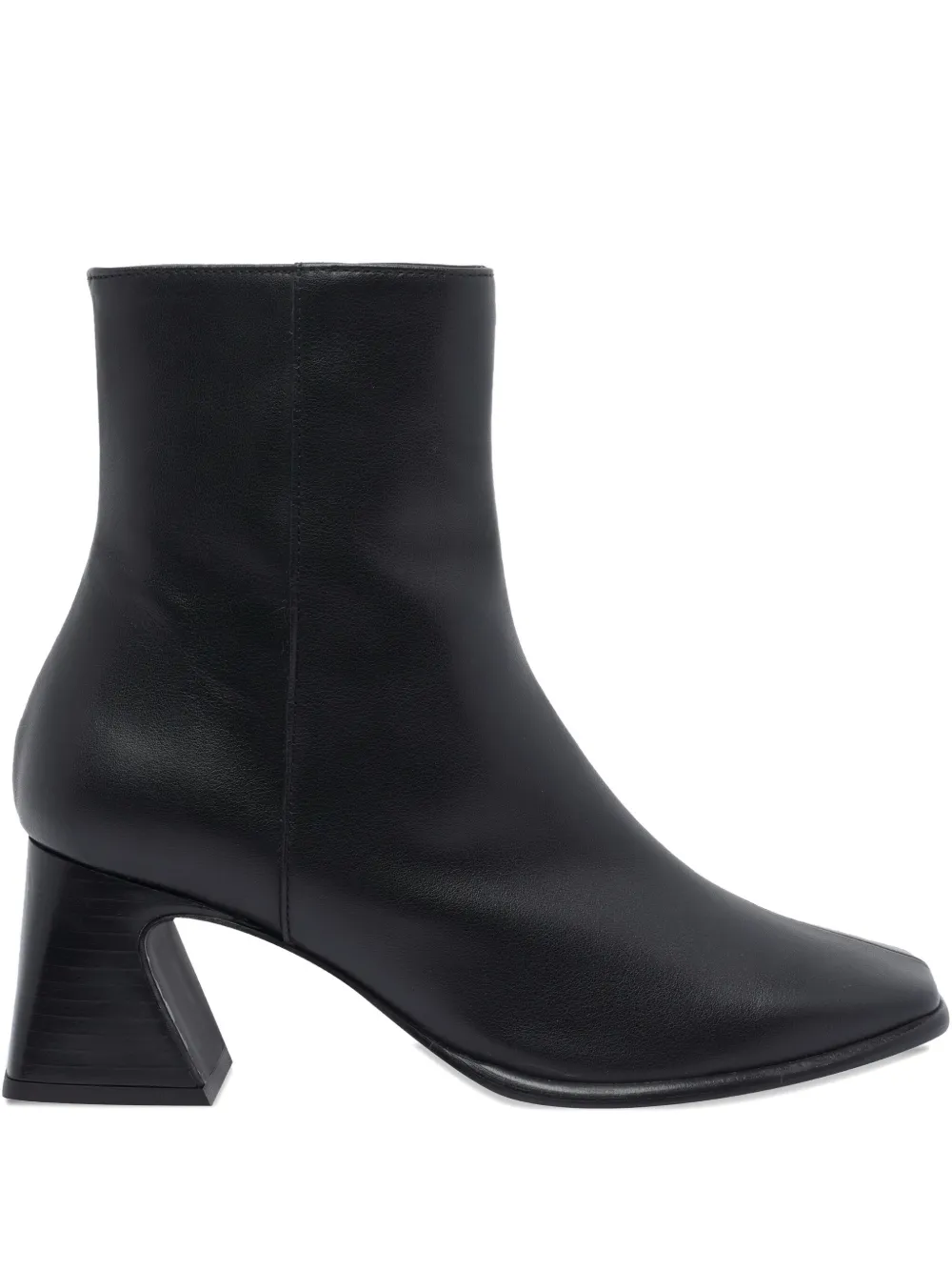 ANGEL ALARCON 70mm zip-detail block-heel boots Black