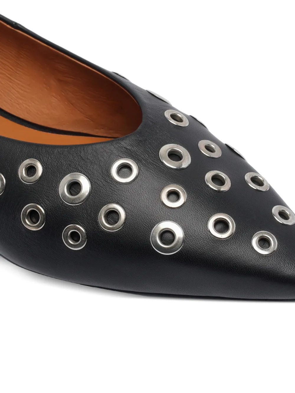 ANGEL ALARCON Ballerina's met puntige neus en ringlets Zwart