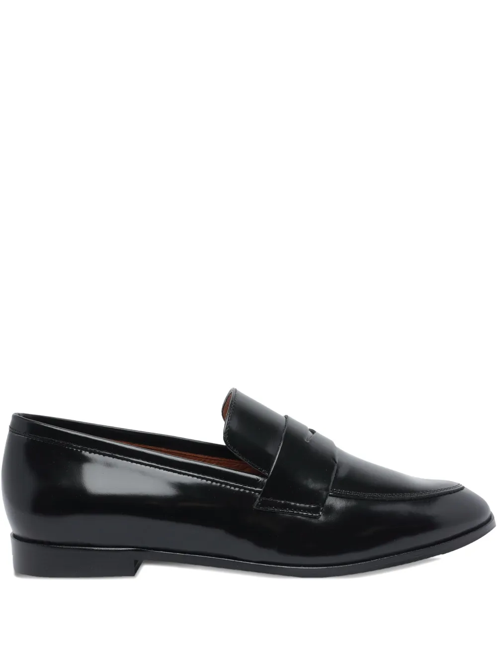 ANGEL ALARCON leather loafers Black