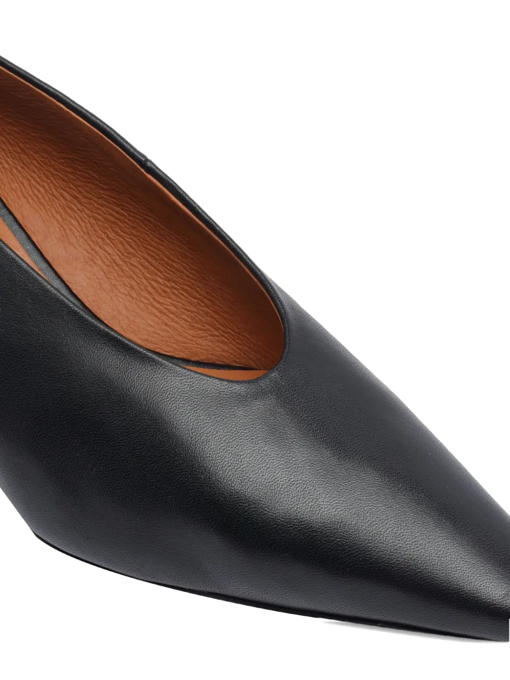 Angel Alarcon 55mm Pointed-toe Leather Pumps In Black