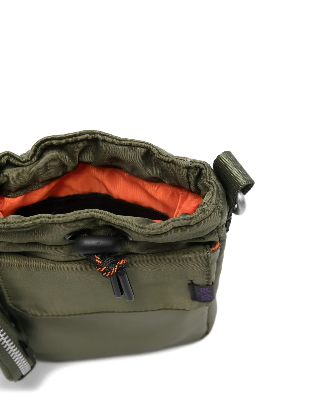 Alpha Industries Drawstring Cross Body Bag In Green