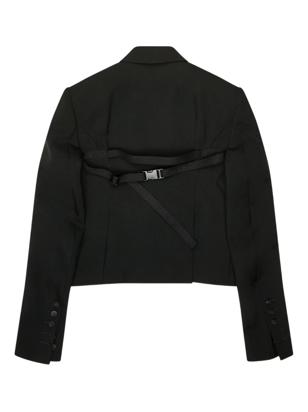 Rick Owens Buttoned Cotton Jacket In Black