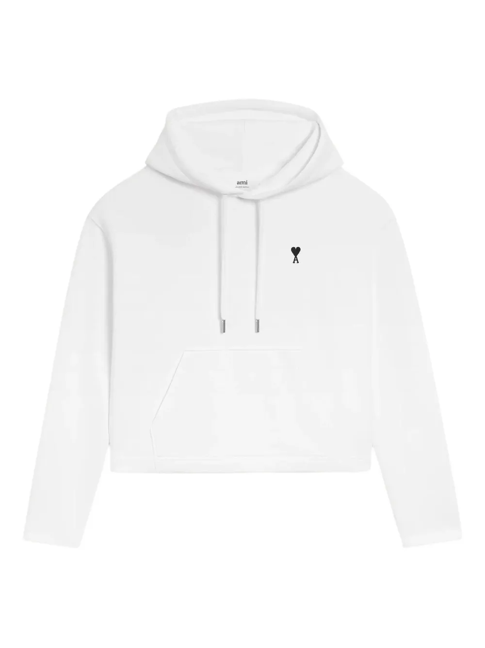 Ami Alexandre Mattiussi Ami Paris Ami Paris De Coeur Cotton Hoodie In White