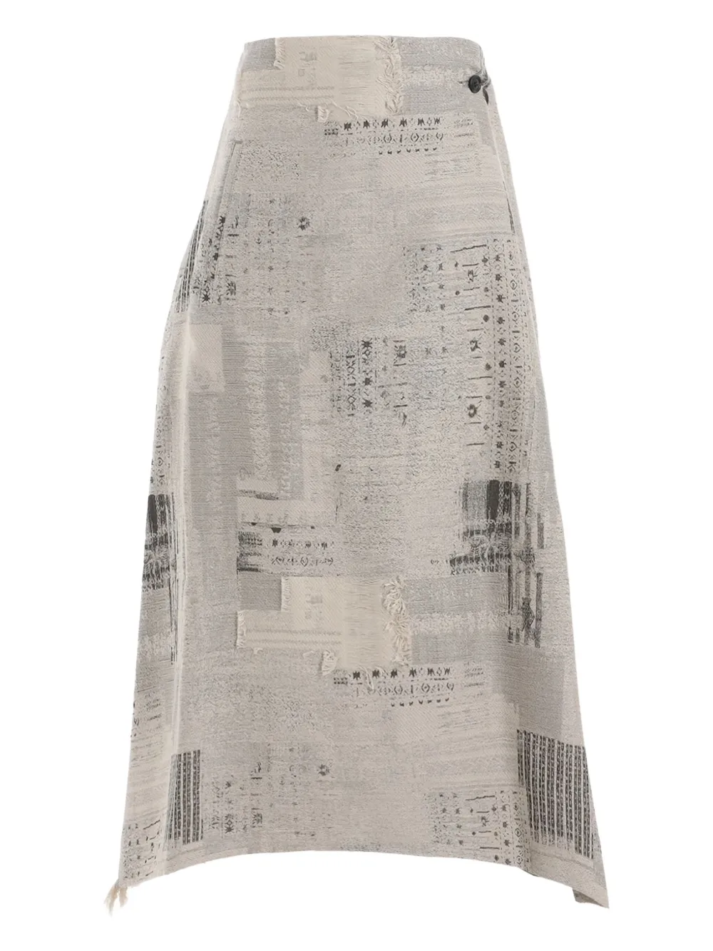 Y's fringe-detail midi skirt | Neutrals | Image 1