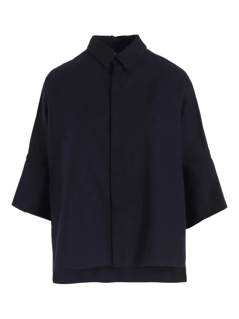 Y's short-sleeve cotton shirt | Blue | Image 1