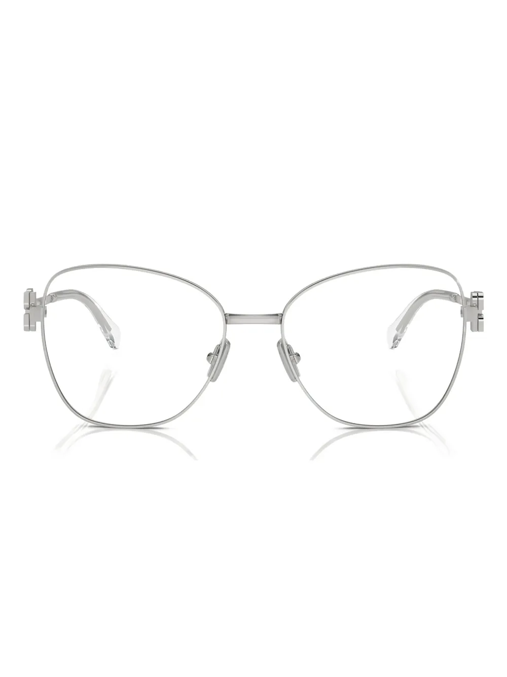 Miu Miu Eyewear lunettes de vue à monture papillon | argent | Image 1