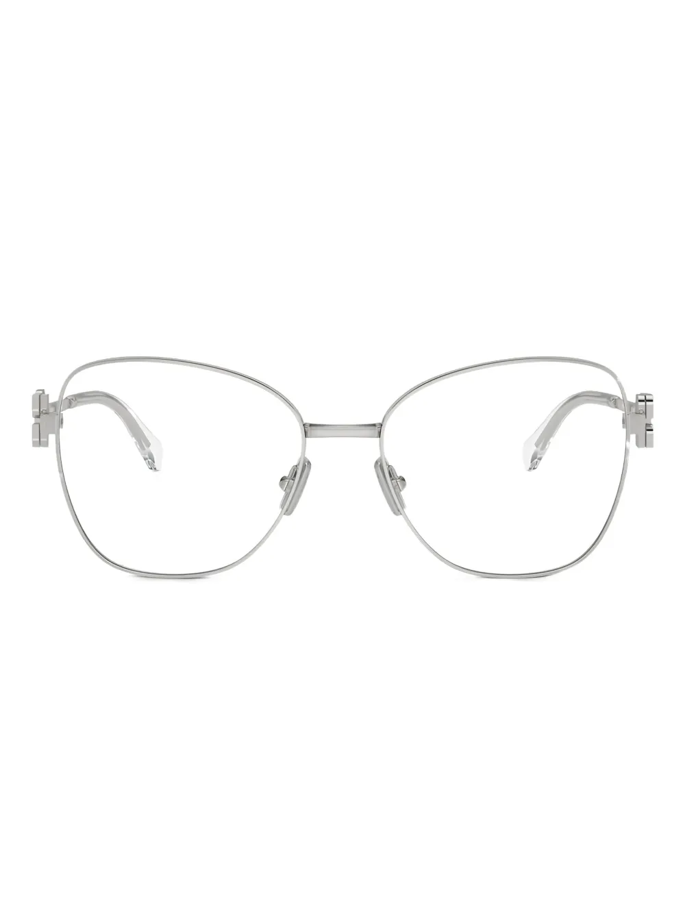 Miu Miu Eyewear lunettes de vue à monture papillon | argent | Image 1