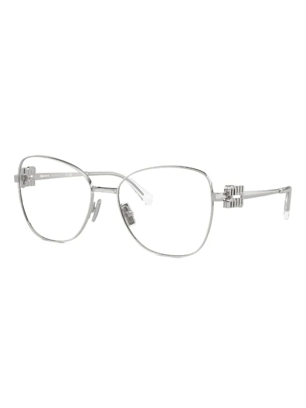 miuページ Miu Miu Eyewear cat-eye Frame temple-detail Glasses | Silver