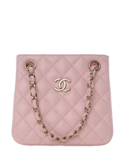 CHANEL Pre-Owned 2021-2025 Mini Quilted Caviar bucket bag