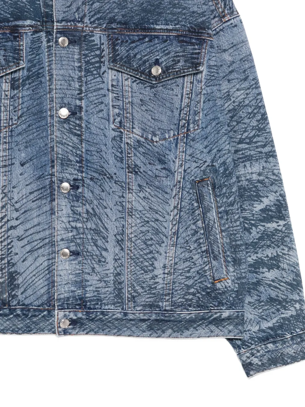 Alexander Wang プリント デニムジャケット | ブルー | FARFETCH JP