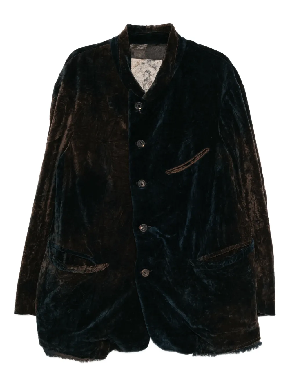 Ziggy Chen cotton dyed blazer - Blue