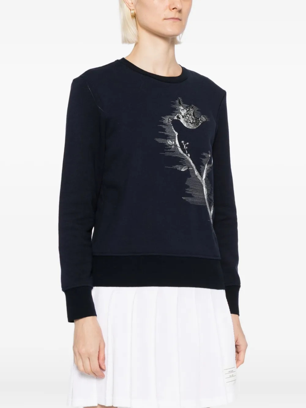 Thom Browne Besticktes Sweatshirt In Blue