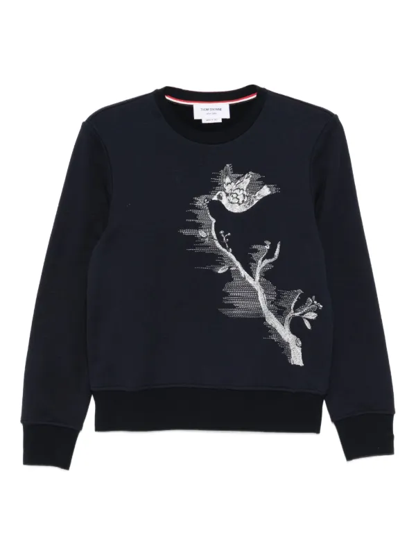 Thom Browne Embroidered Sweatshirt in Blue