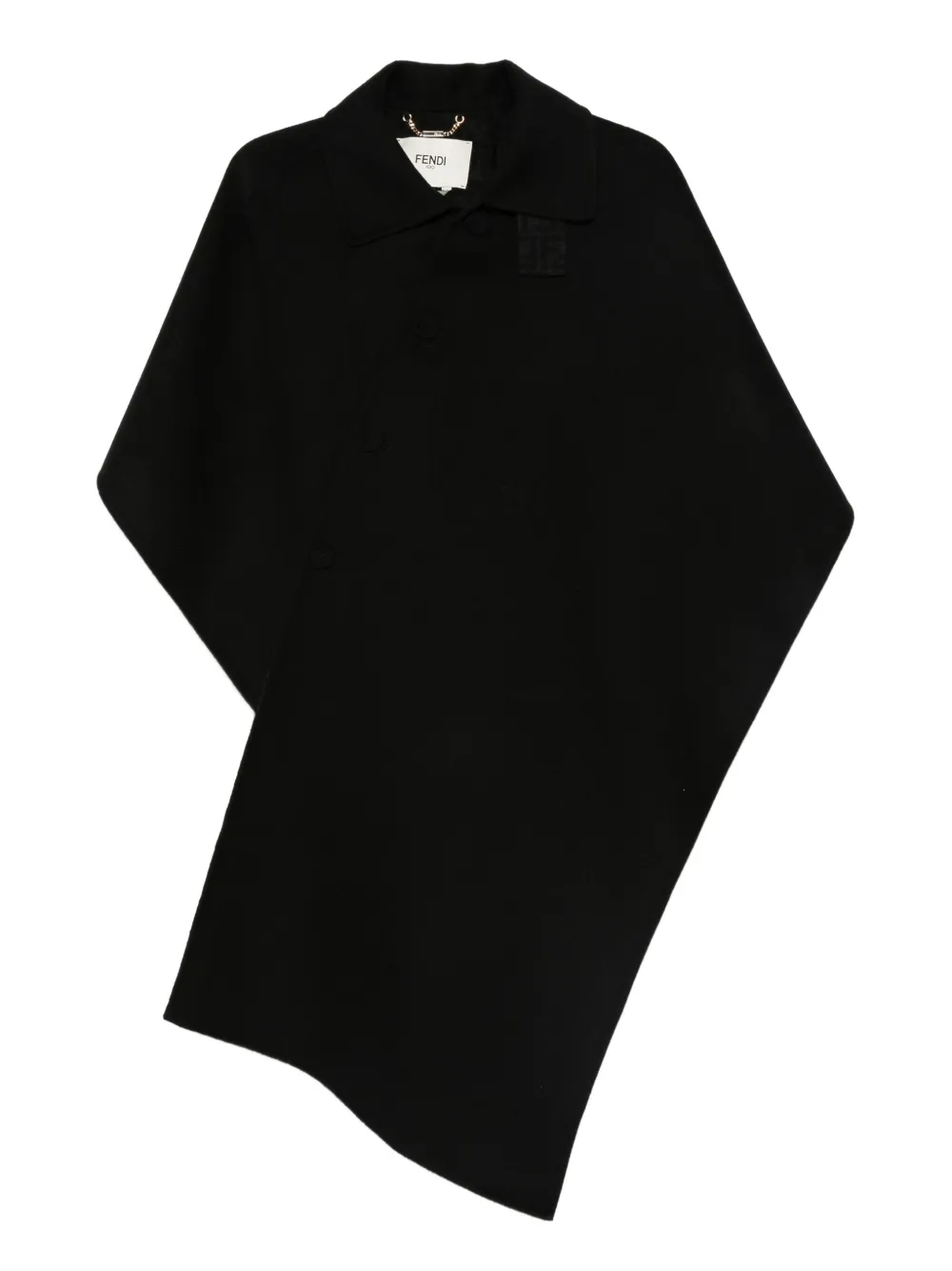 FENDI buttoned cape | Black | Image 1