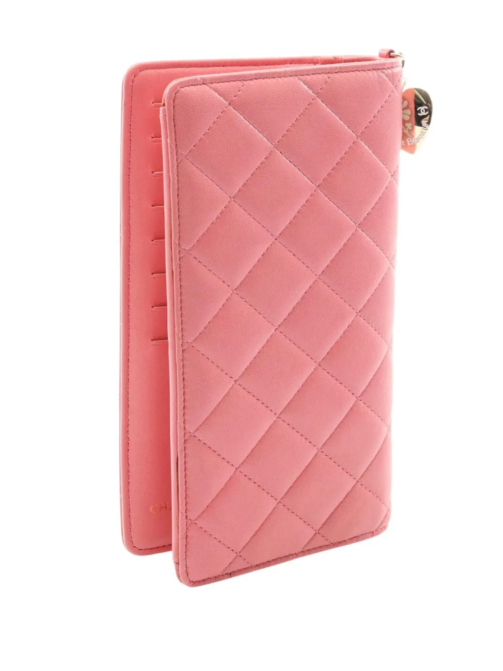 CHANEL Pre-Owned 2008-2009 Quilted Lambskin Porte Bonheur Charm Bifold Wallet long wallets | Image 2