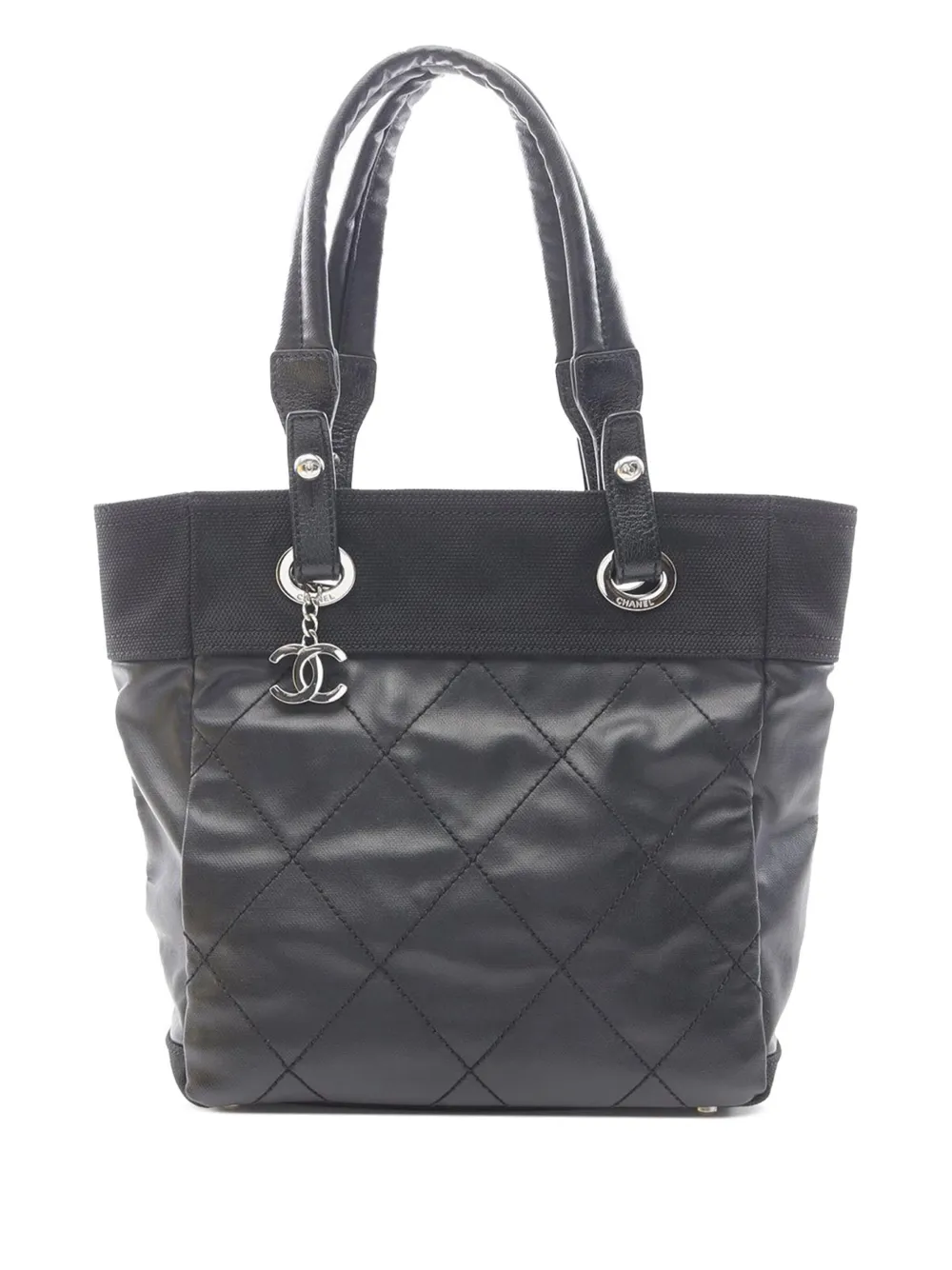 CHANEL Pre-Owned 2008-2009 スモール マトラッセ コーテッドキャンバス パリ ビアリッツ ハンドバッグ - CHANEL Pre-Owned 2008-2009 スモール マトラッセ コーテッドキャンバス パリ ビアリッツ ハンドバッグ -