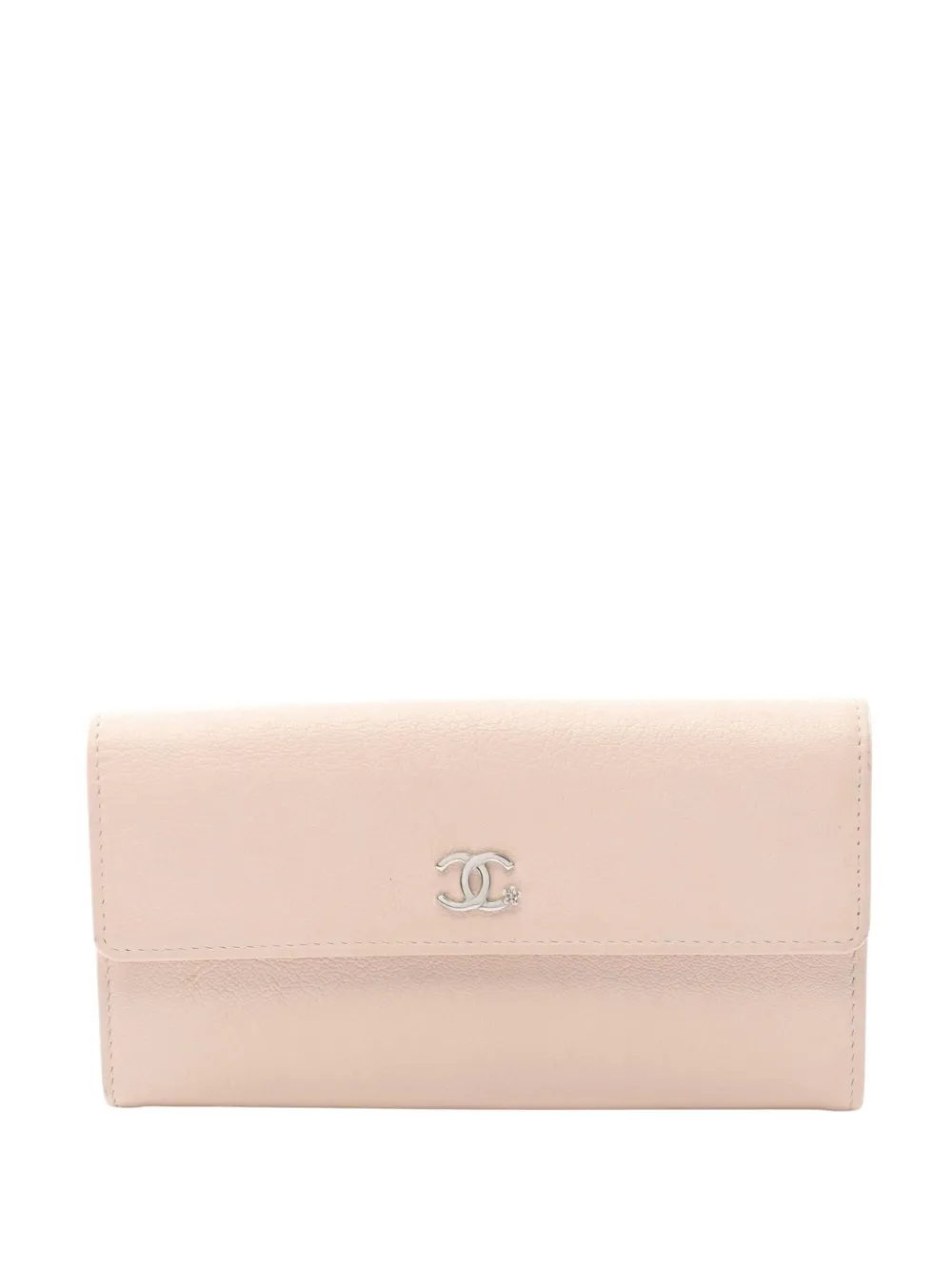 CHANEL Pre-Owned 2019 ココマーク フラワーガセット フラップ 長財布 - ピンク CHANEL Pre-Owned 2019 ココマーク フラワーガセット フラップ 長財布 - ピンク