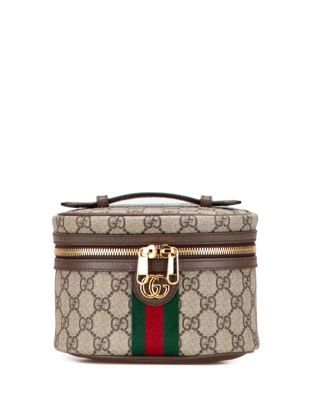 Gucci Pre-Owned 2016-2025 GG Supreme Web Ophidia vanity bag | Brown | Image 1