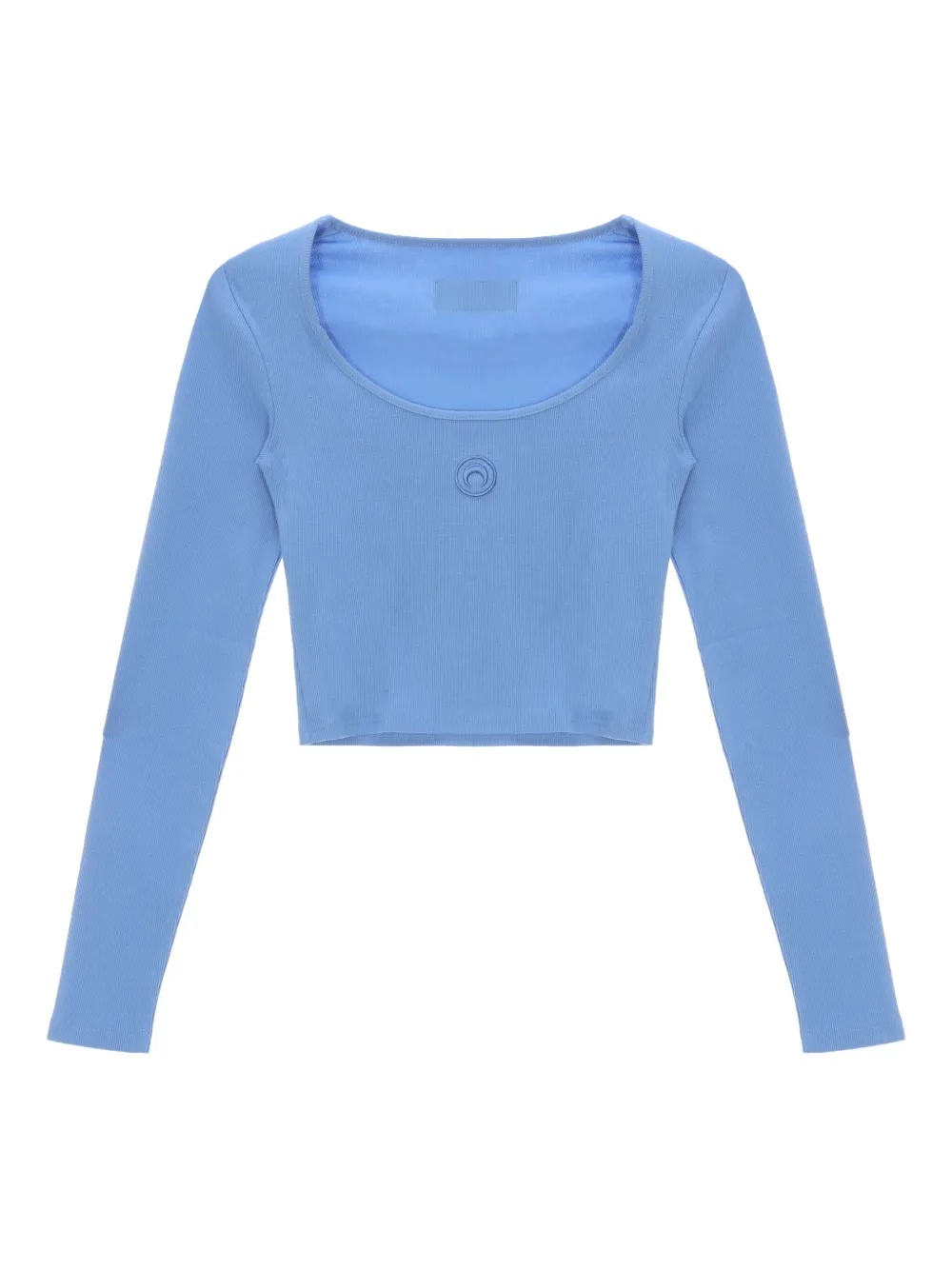 Marine Serre moon-logo round-neck top | Blue | Image 1