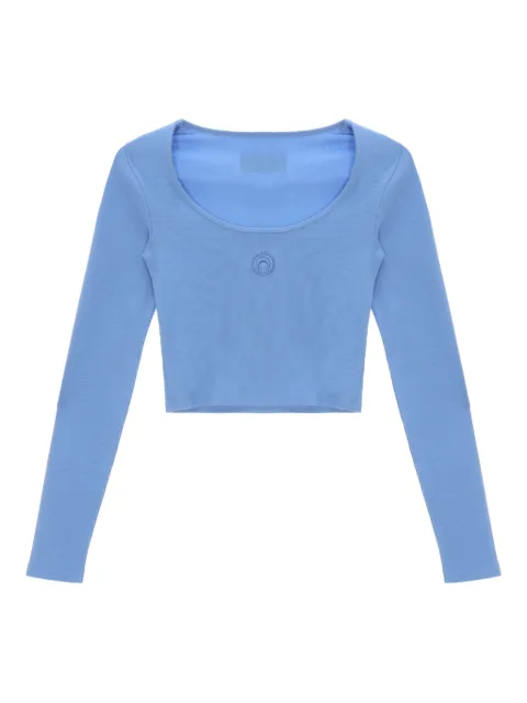 Marine Serre moon-logo round-neck top