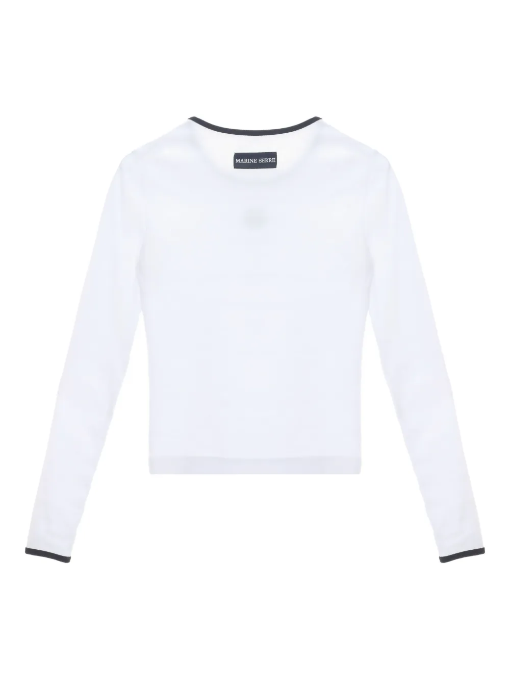 Marine Serre Cotton Top With Embroidered Logo In White