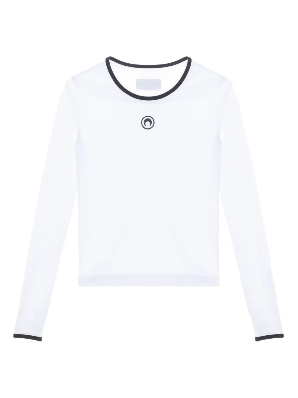 Marine Serre moon-logo long-sleeve T-shirt | White | Image 1