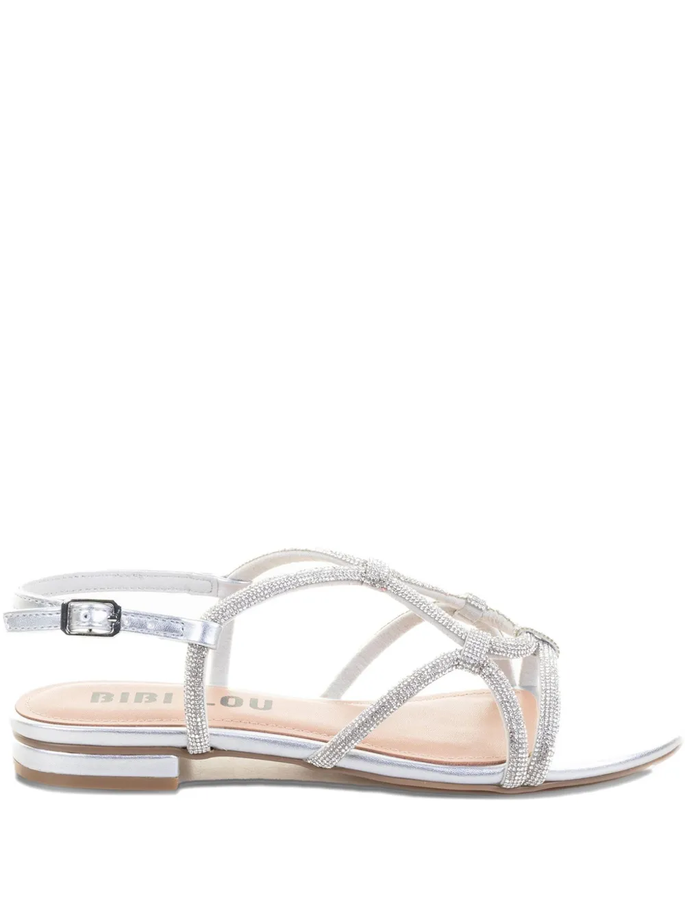 Bibi Lou Liv crystal-embellished flat sandals Silver