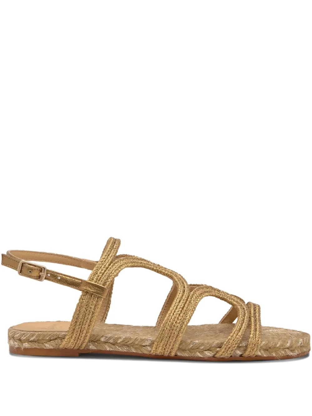 Castañer metallic weave flat sandals Gold