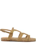 Castañer metallic weave flat sandals - Gold