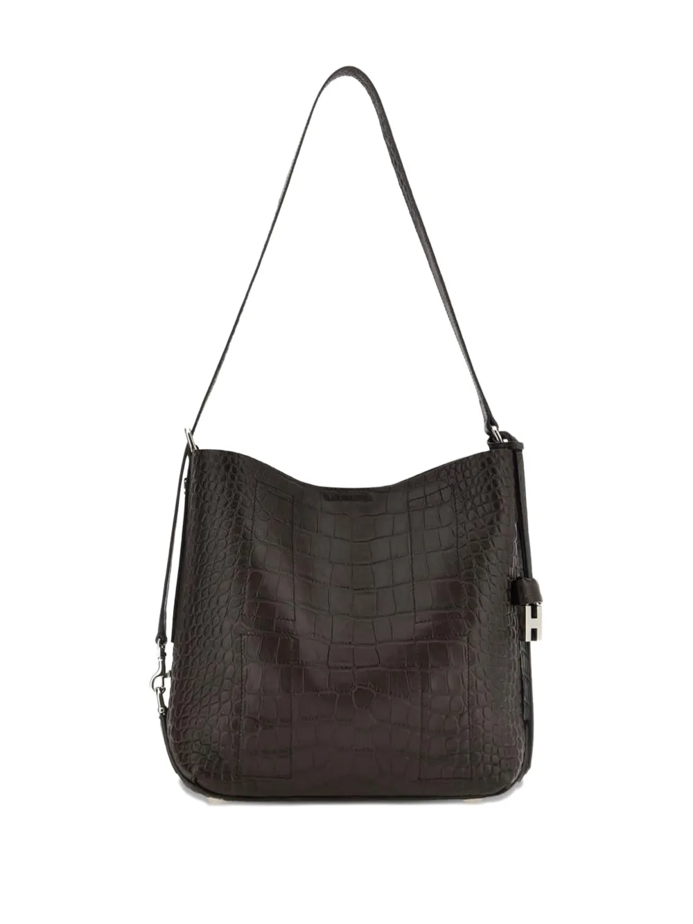 Hogan Leren schoudertas Bruin