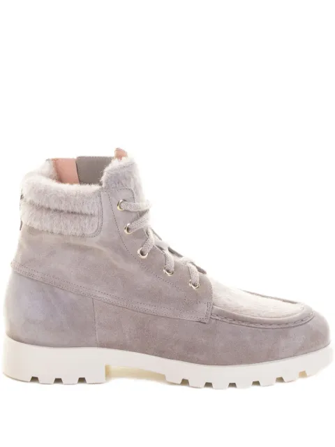Santoni fur-trimmed boots