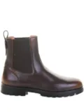 Santoni elastic-panelled leather boots - Brown